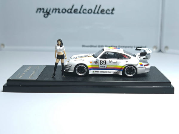 Porsche 911 RWB 993 Apple #89 High Wing with Figure My Model Collect 1/64