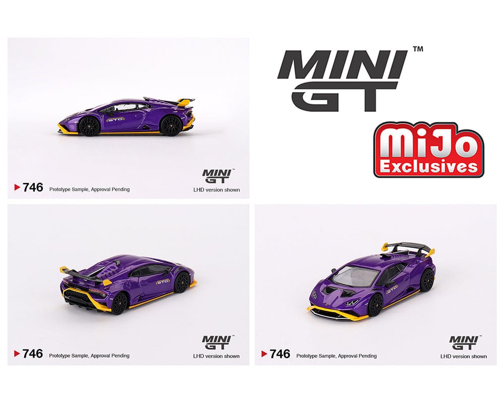 Lamborghini Huracan STO Viola Pasifae Mini GT 1/64 scale