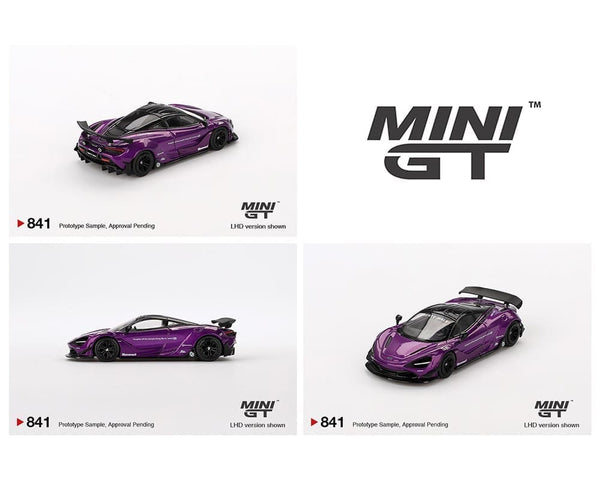 McLaren 720S LB-Works Purple Mini GT 1:64 scale MGT00841-BL