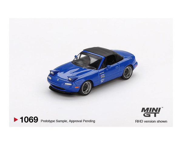 Miata MX-5 NA Tuned Version Dark Blue Mini GT 1/64 scale