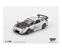 Mazda RX-7 RE-Amemiya Silver Metallic Mini GT 1/64 scale