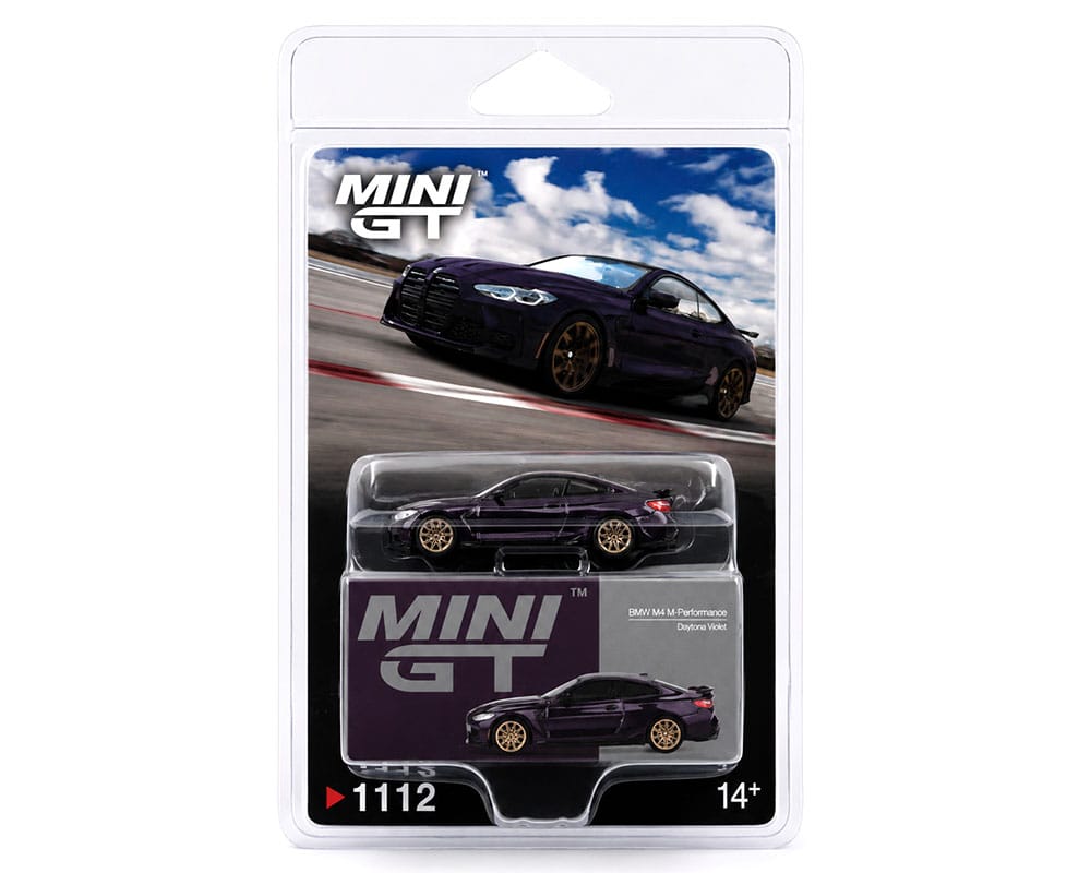 BMW M4 M Performance G82 Daytona Violet Mini GT 1/64 scale MGT01112-BL