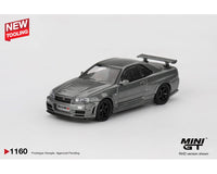 Nissan Skyline GT-R Dark Metal Gray NISMO BNR34 CRS Version Mini GT 1:64 