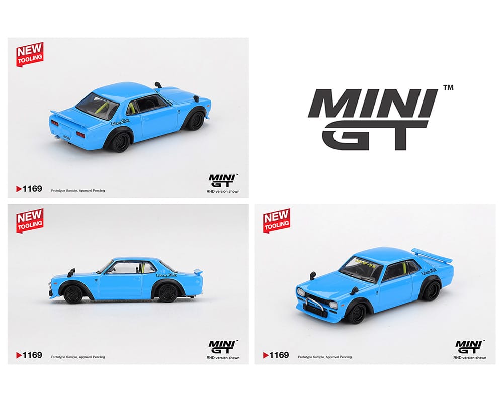 Nissan LB Works HAKOSUKA Baby Blue Mini GT 1:64 MGT01169-BL