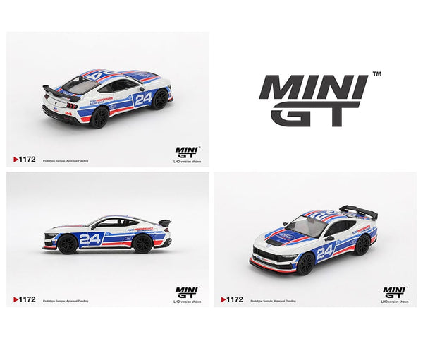 Ford Mustang Dark Horse #24 Ford Performance Racing School Mini GT 1:64 MGT01172-BL