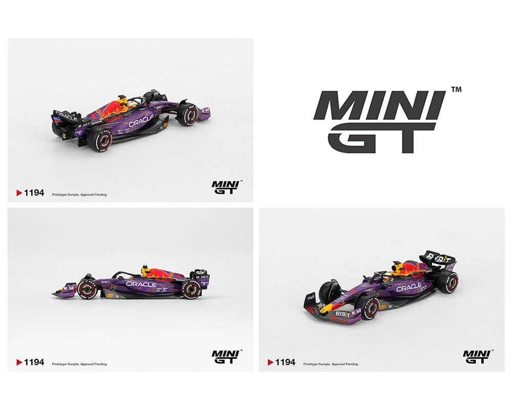 Oracle Red Bull Racing RB19 #1 Max Verstappen 2023 F1 2023 Las Vegas GP Winner Mini GT 1:64