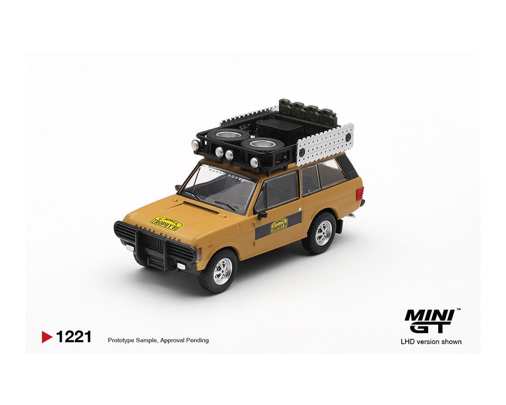 (PRE-ORDER) Range Rover 1981 Camel Trophy Sumatra K. Stoppa & A. Valldorf Mini GT 1/64 scale