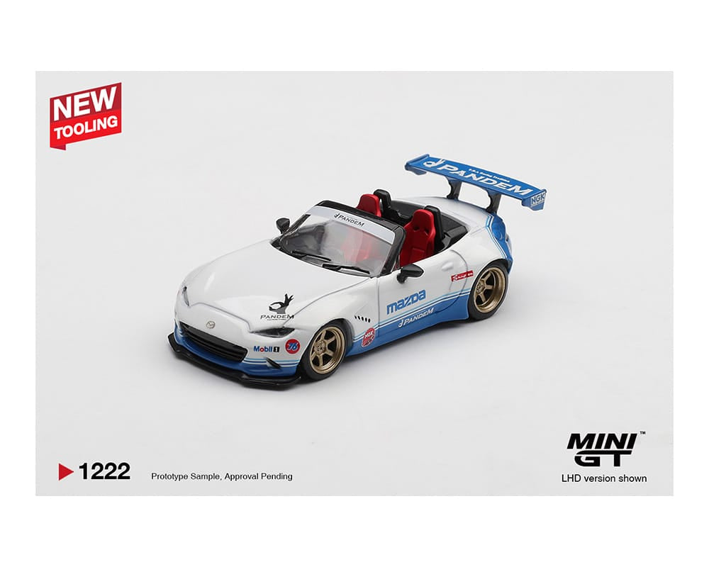Mazda Miata MX5 (ND) Pandem IMSA White Mini GT 1/64 MGT01222-BL