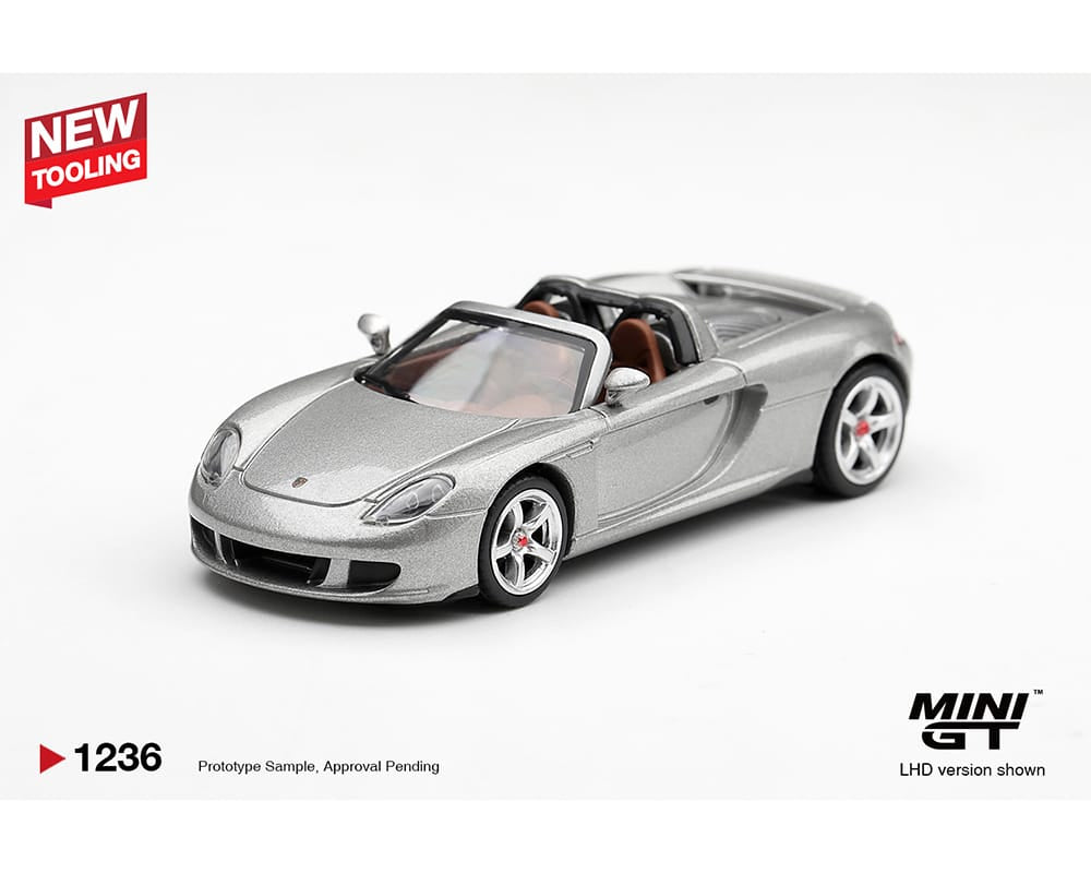 Porsche Carrera GT Silver Mini GT 1/64 MGT01236-BL