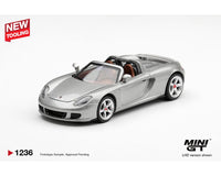 Porsche Carrera GT Silver Mini GT 1/64 MGT01236-BL