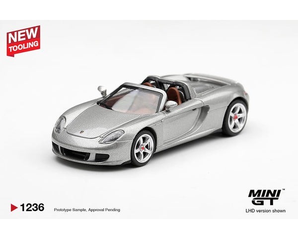 Porsche Carrera GT Silver Mini GT 1/64 MGT01236-BL