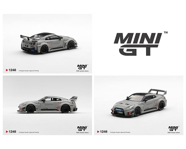 Nissan LB Silhouette WORKS GT 35GTRR Ver.1 Matt Grey Mini GT 1/64 MGT01248-BL