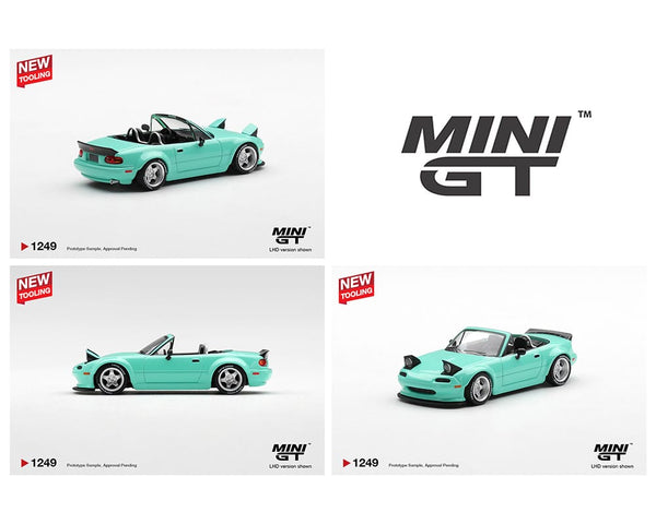 Mazda MX5 (NA) Pandem Mint Green Mini GT 1/64 MGT01249-BL