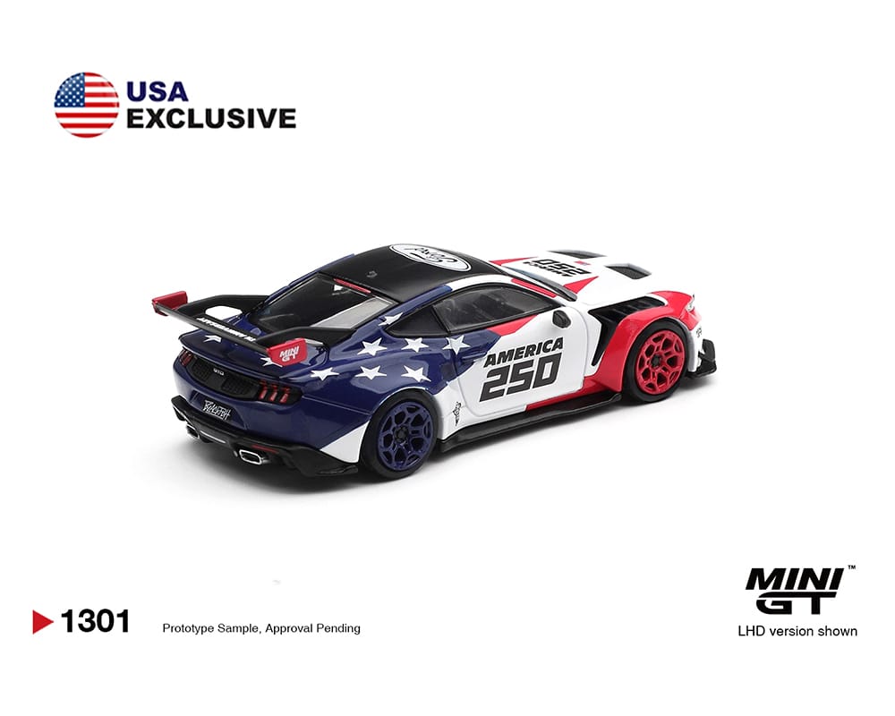 (Pre-order) Ford Mustang GTD  America 250 USA Exclusive Limited Edition Mini GT MGT01301-BL