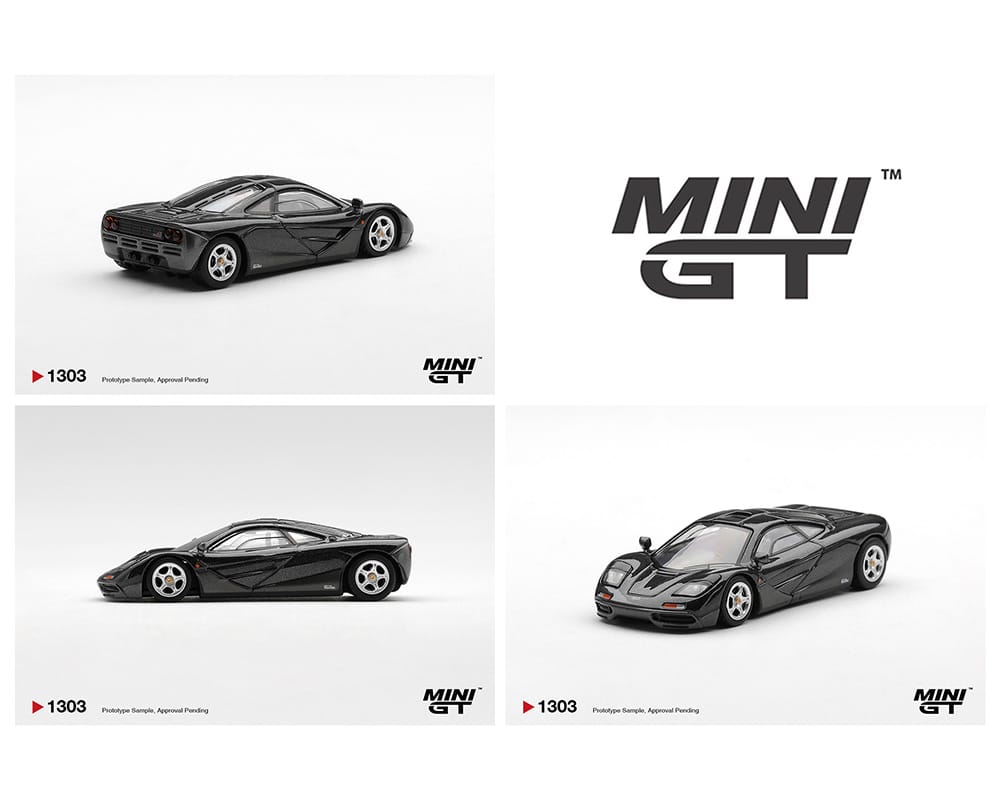 McLaren F1 Blue Black Metallic Mini GT 1/64 MGT01303-BL