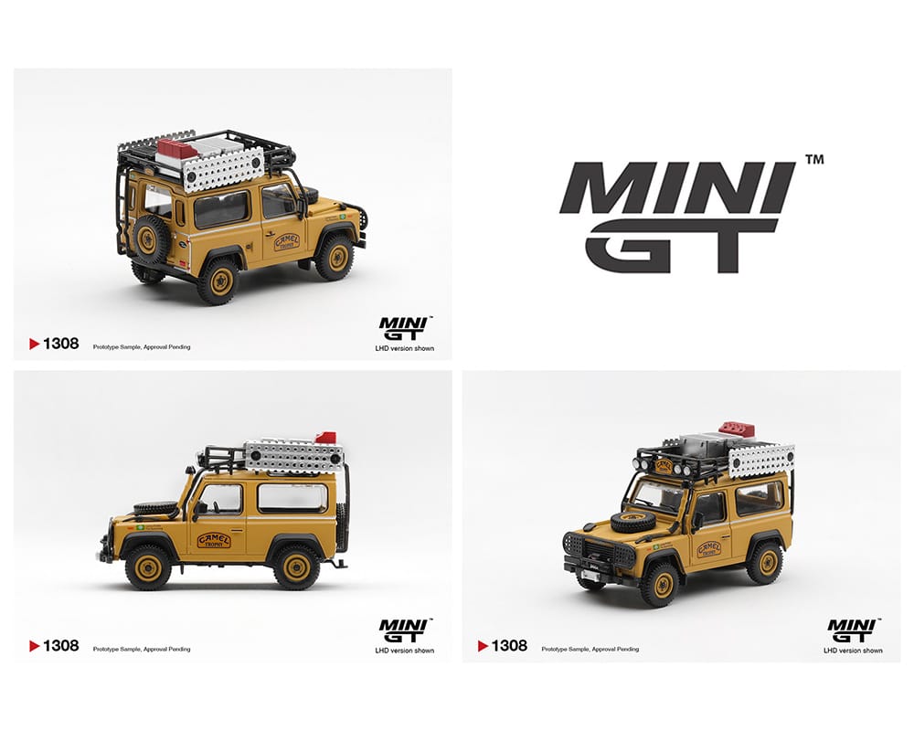 Mini GT Defender 90 Camel Trophy 1985 Team Brazil 1/64 MGT01308-BL