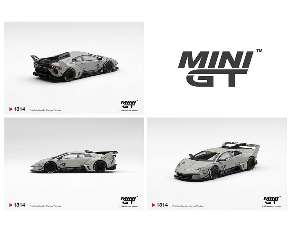 (PRE-ORDER) Lamborghini LB-Silhouette WORKS MURCIELAGO GT Evo Fighter Grey Limited Edition Mini GT 1:64 MGT01314-BL