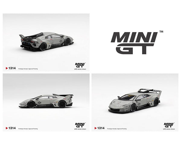 (PRE-ORDER) Lamborghini LB-Silhouette WORKS MURCIELAGO GT Evo Fighter Grey Limited Edition Mini GT 1:64 MGT01314-BL