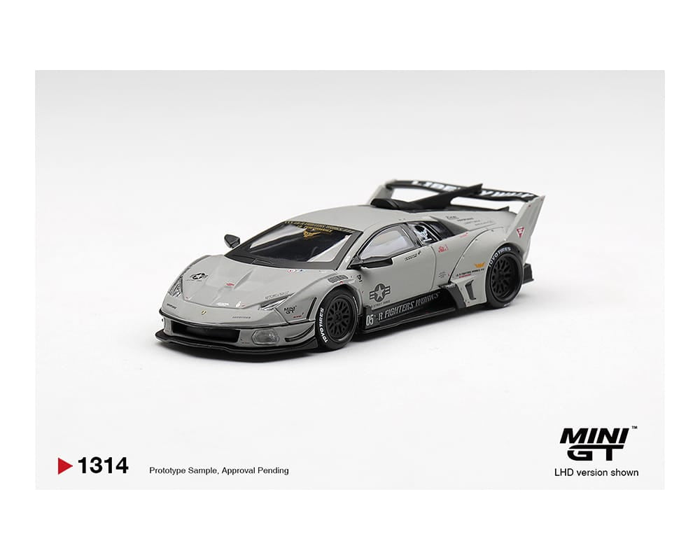 (PRE-ORDER) Lamborghini LB-Silhouette WORKS MURCIELAGO GT Evo Fighter Grey Limited Edition Mini GT 1:64 MGT01314-BL