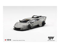 (PRE-ORDER) Lamborghini LB-Silhouette WORKS MURCIELAGO GT Evo Fighter Grey Limited Edition Mini GT 1:64 MGT01314-BL