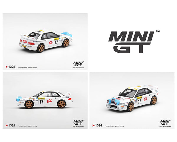 (PRE-ORDER) Subaru Impreza WRC98 #17 1999 Rally Monte-Carlo White Limited Edition Mini GT 1:64 MGT01324-BL