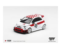 (PRE-ORDER) Abarth 595 LB-WORKS x Abas Works 1000 TC Tribute White Limited Edition Mini GT 1:64 MGT01325-BL