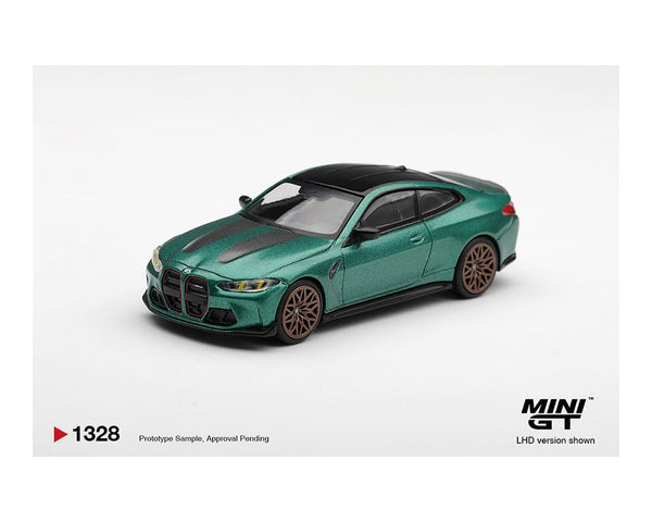 (PRE-ORDER) BMW M4 CS Frozen Isle of Man Green Metallic Limited Edition Mini GT 1:64 MGT01328-BL