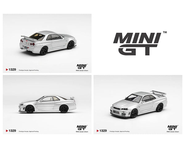 (PRE-ORDER) Nissan NISMO R34GT-R Z-tune Z-Tune Silver Limited Edition Mini GT 1:64 MGT01329-BL