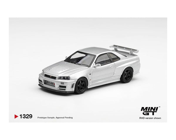 (PRE-ORDER) Nissan NISMO R34GT-R Z-tune Z-Tune Silver Limited Edition Mini GT 1:64 MGT01329-BL