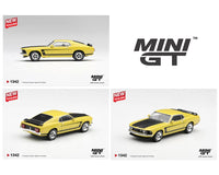 Ford Mustang Boss 302 1969 Bright Yellow Mini GT 1/64 MGT01342-BL