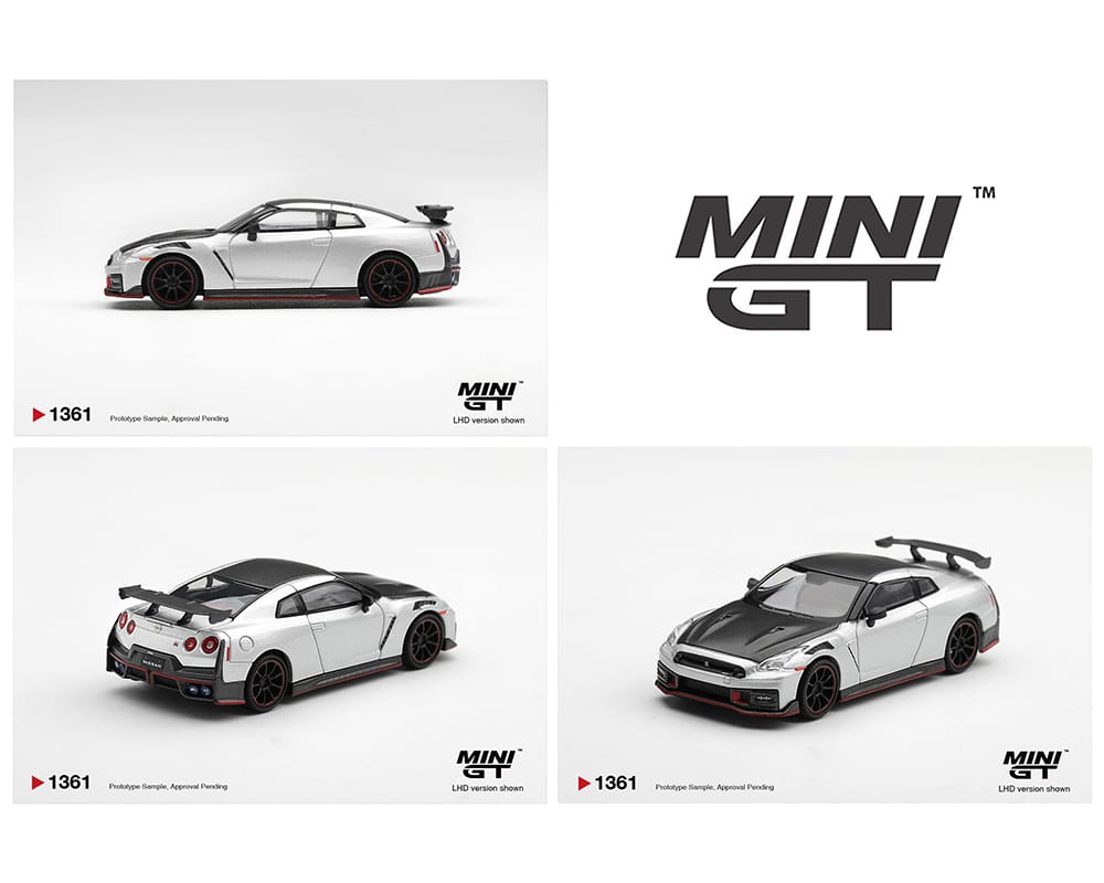 Nissan GTR NISMO 2024 Silver Mini GT 1/64 MGT01361-BL
