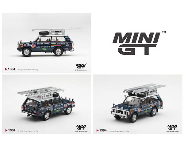 Mini GT Range Rover 1971 Trans Americas VXC765K 1/64 MGT01364-BL