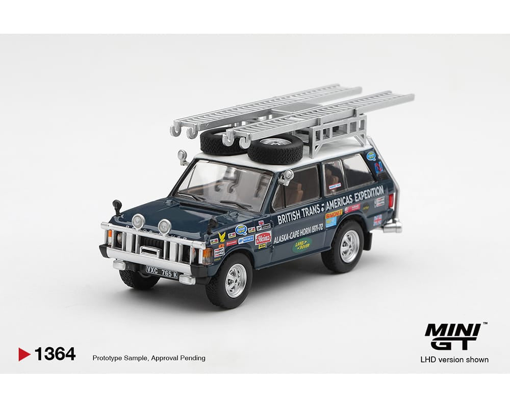 Mini GT Range Rover 1971 Trans Americas VXC765K 1/64 MGT01364-BL