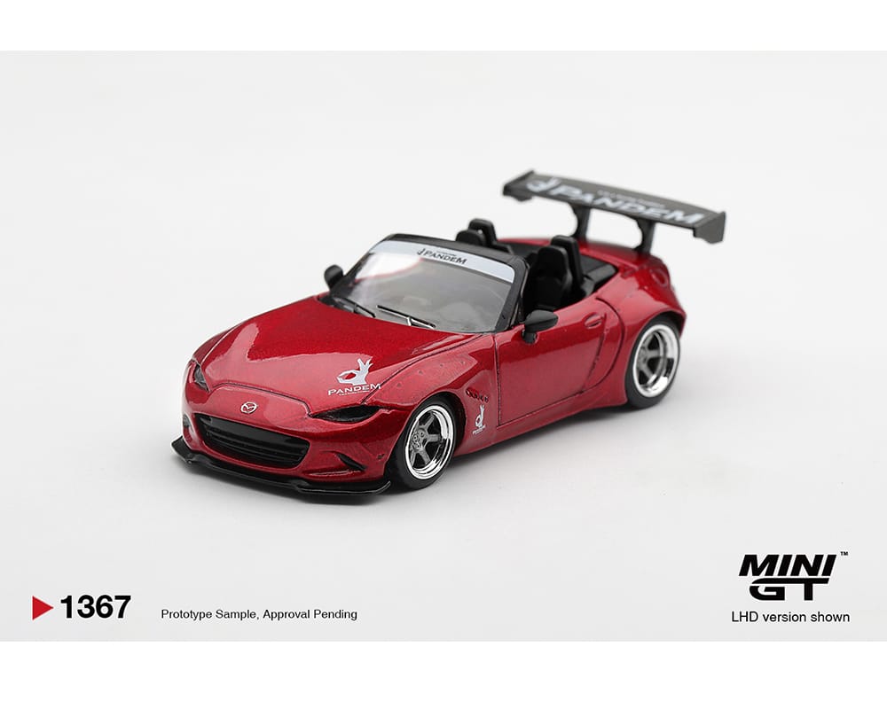 Mazda Miata MX5 ND Pandem Kodo Red Limited Mini GT 1/64 | Hanz Driven MGT01367-BL