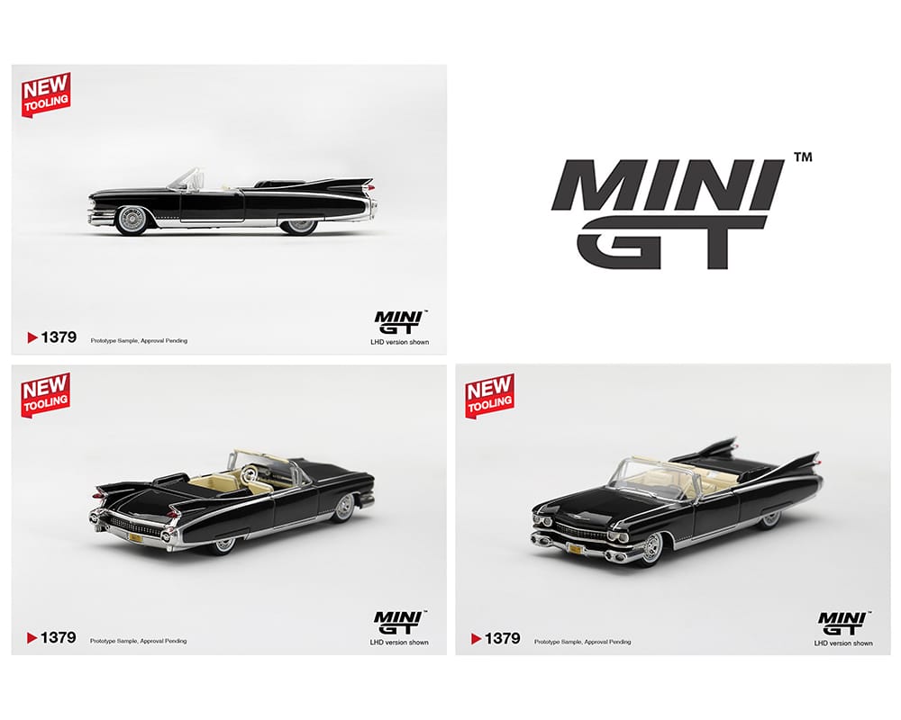 1959 Cadillac Eldorado Biarritz Black Mini GT 1/64 | Hanz Driven MGT01379-BL