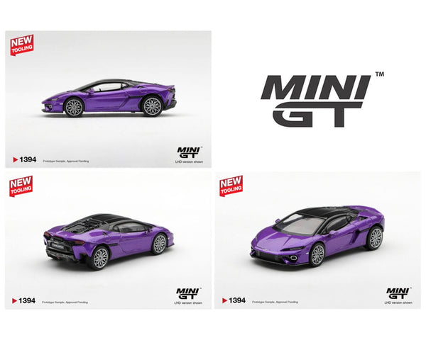Lamborghini Temerario Viola Pasifae Mini GT 1/64 | Hanz Driven MGT01394-BL