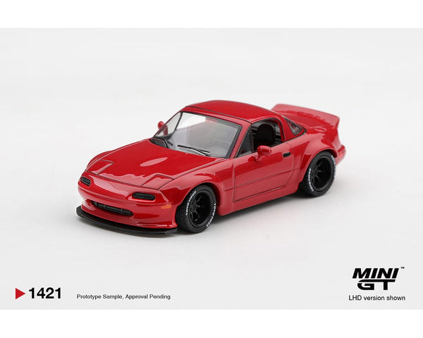 Mini GT Mazda MX-5 NA Pandem Classic Red 1/64 | Hanz Driven MGT01421-BL