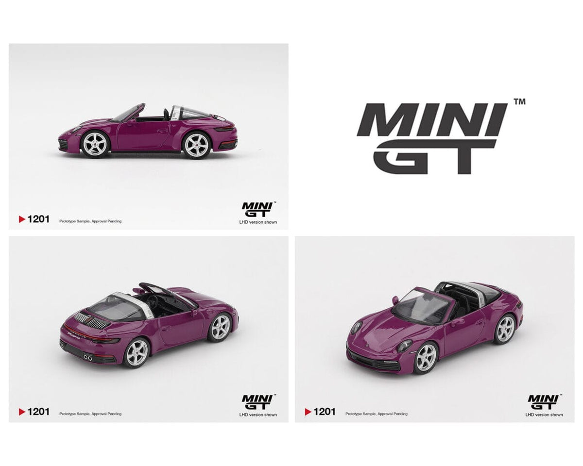 Porsche 911 992.1 Rubystone Red Set of 4 Special Edition Mini GT 1:64