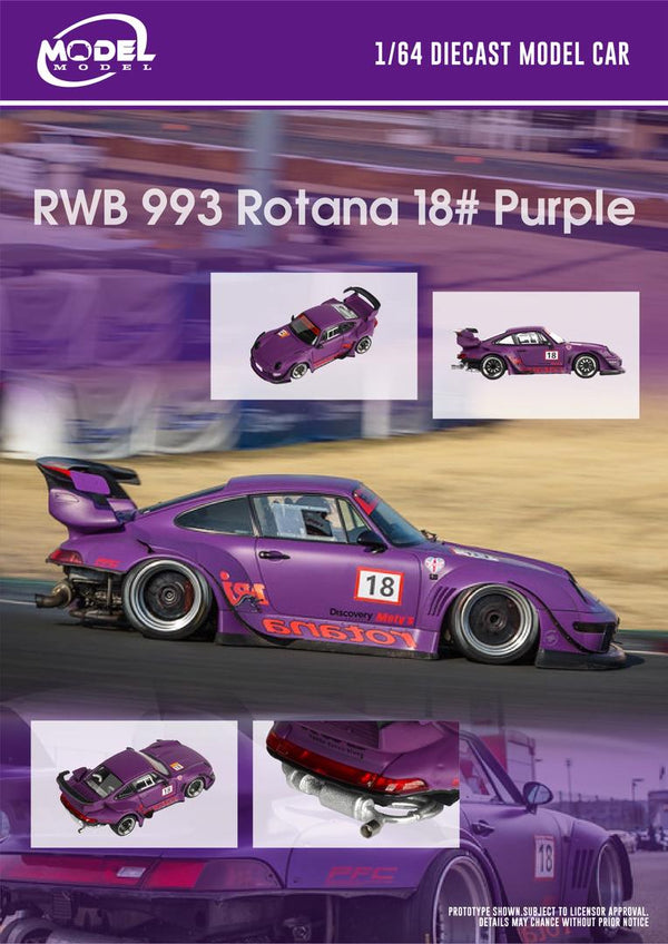 Porsche RWB 993 Rotana #18 MODELMODEL 1/64 scale