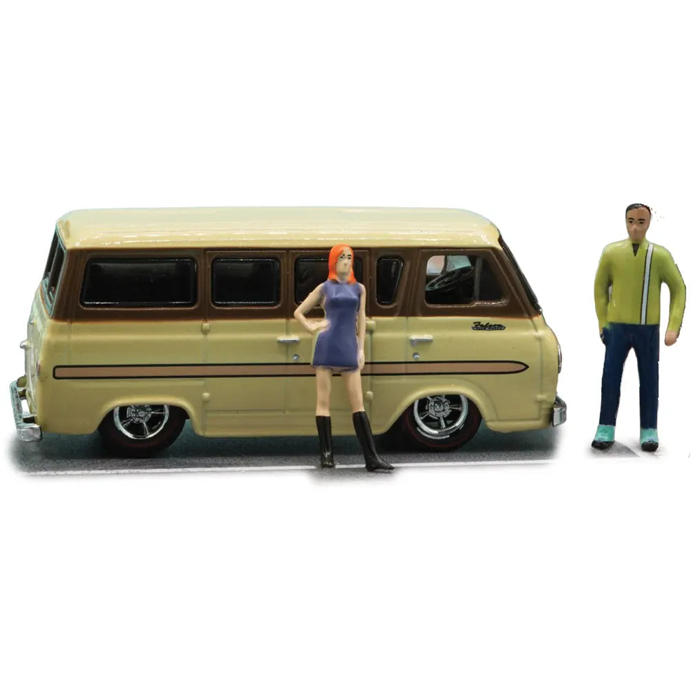 1965 Ford Falcon Club Wagon M2 with Minifigures Machines 1:64 Diorama