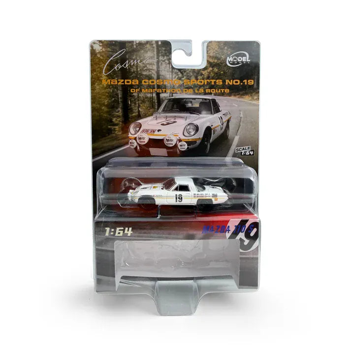 Mazda Cosmo Sport #19 Marathon de la Route 1968 – MODELMODEL 1:64 MM64-MCS-001