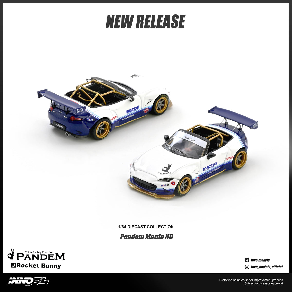 Mazda MX-5 ND Miata Pandem Rocket Bunny V1.0 Inno64 1/64 scale