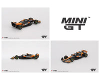 McLaren MCL38 #4 Lando Norris 2024 F1 2024 Hungarian GP 2nd Place Black Orange Mini GT 1:64
