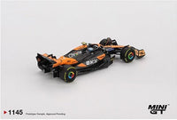 McLaren MCL38 #4 Lando Norris 2024 F1 2024 Hungarian GP 2nd Place Black Orange Mini GT 1:64