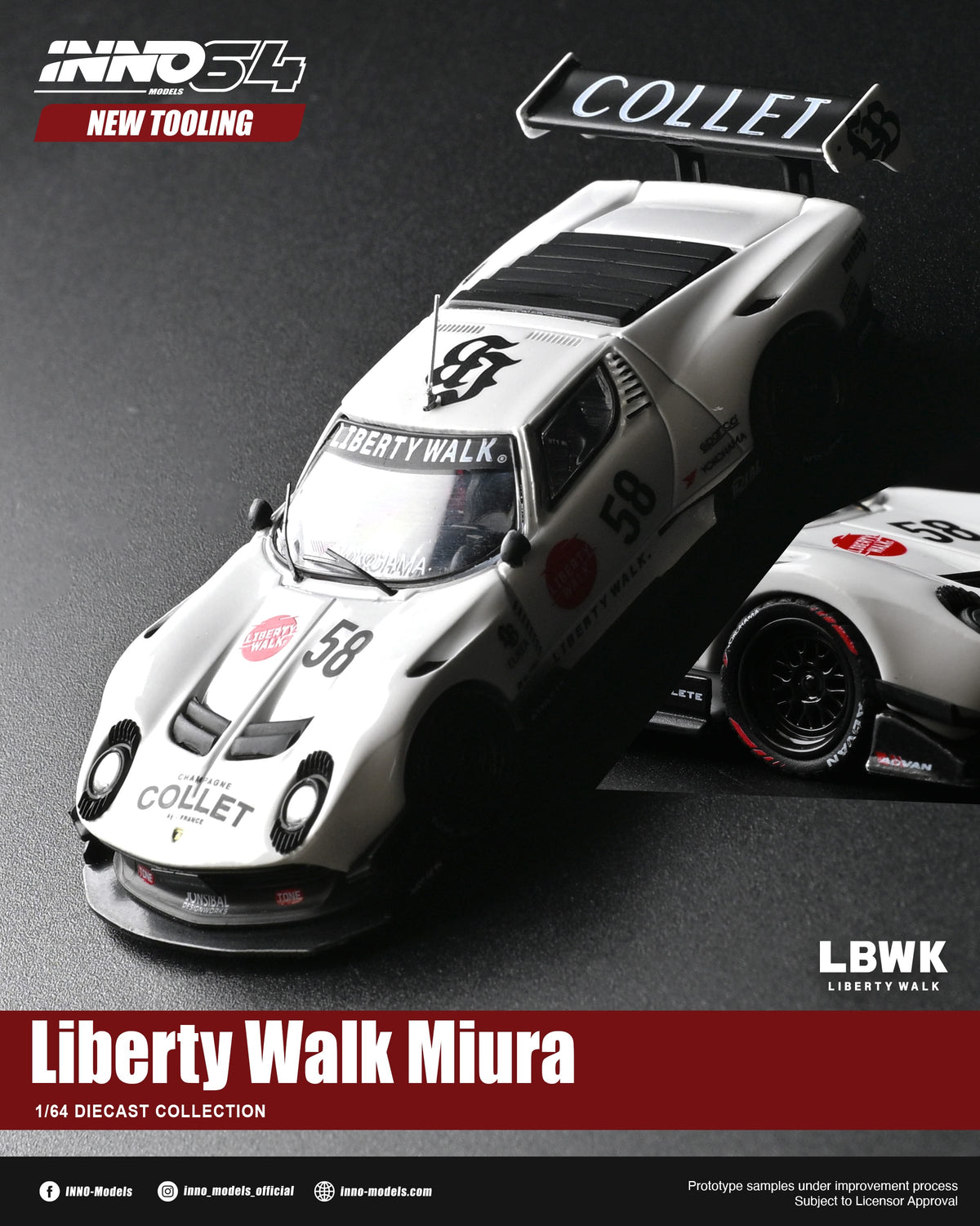 Lamborghini Miura GT Inno64 1/64 scale