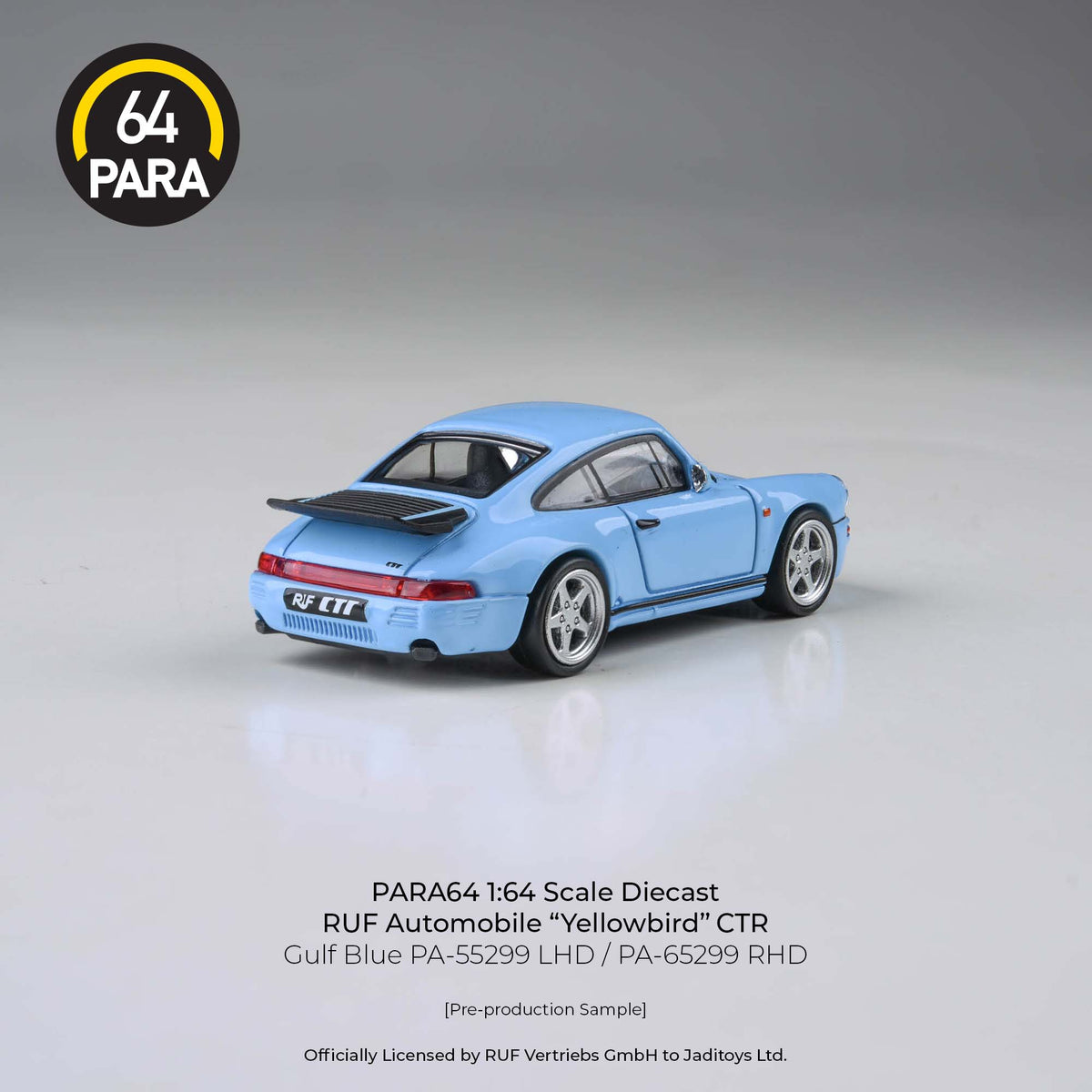 RUF CTR 1987 Gulf Blue LHD Para64 1:64 scale PA-55299