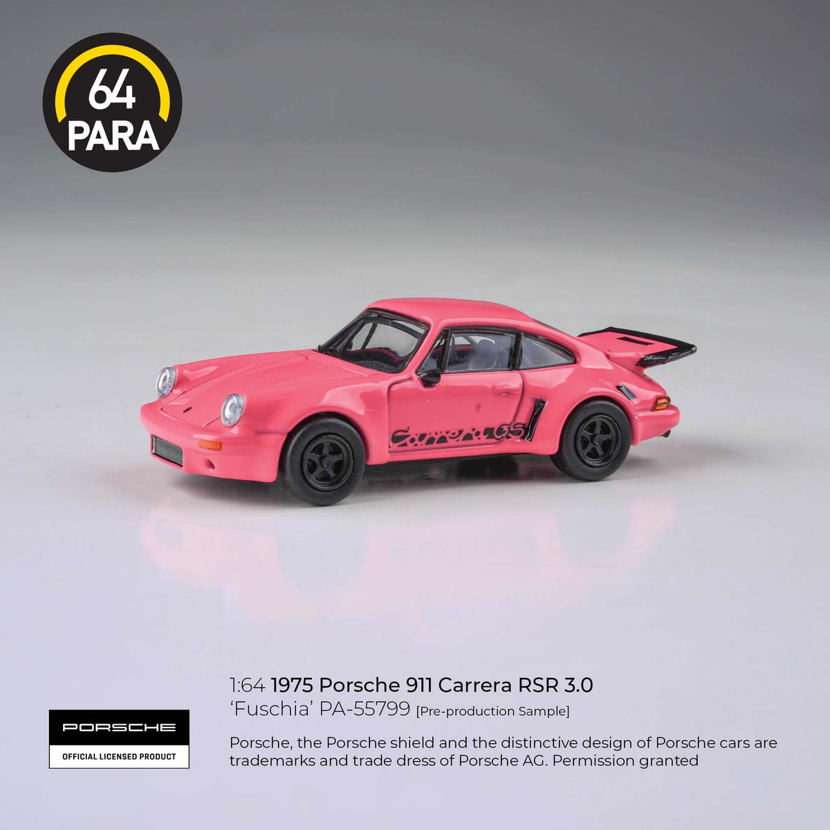 1974 Porsche 911 Carrera RSR 3.0 Fuschia Para64 1:64 scale PA-55799