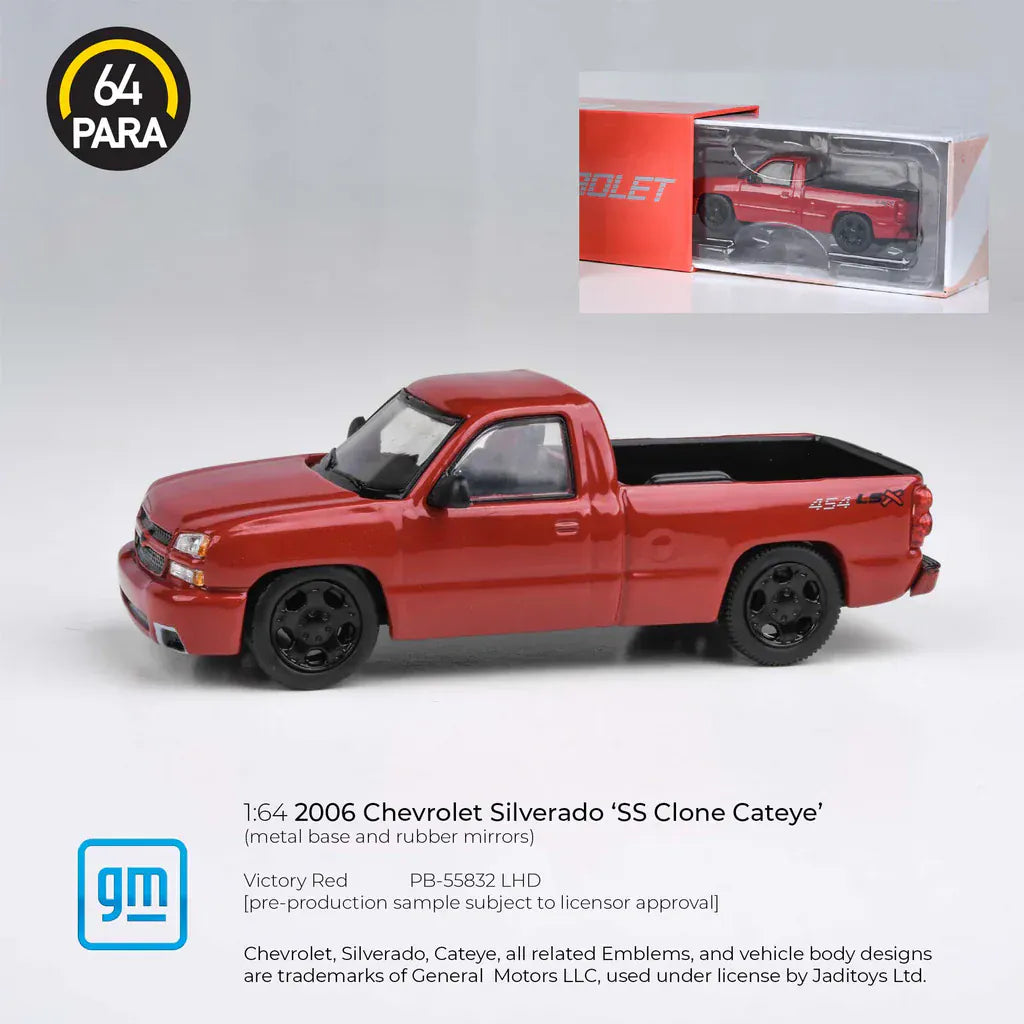 Chevrolet Silverado Single Cab Victory Red Para64 1:64 scale