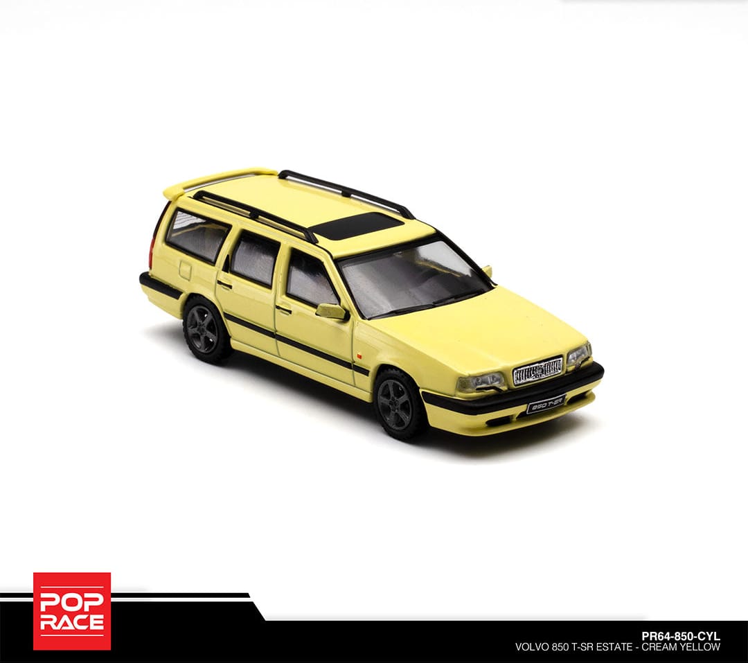 Volvo 850 T-5R Cream Yellow Pop Race 1/64 scale
