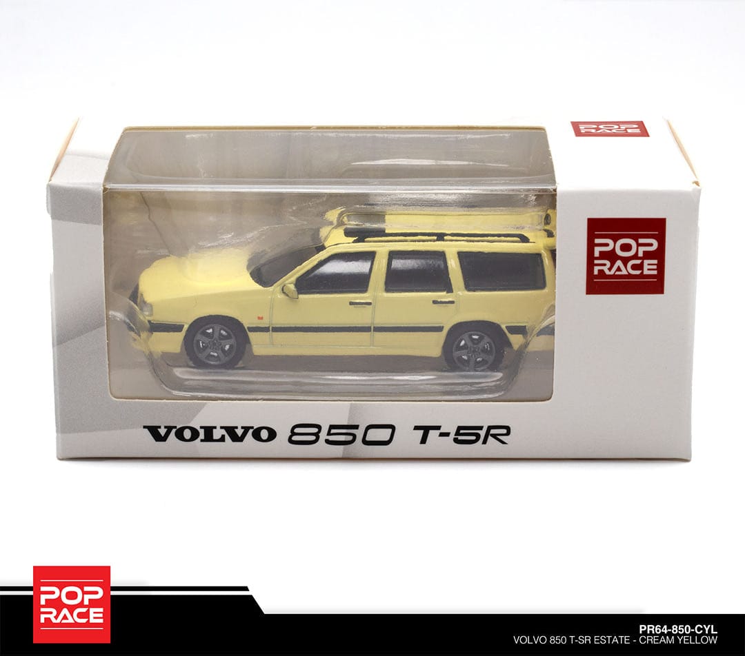 Volvo 850 T-5R Cream Yellow Pop Race 1/64 scale